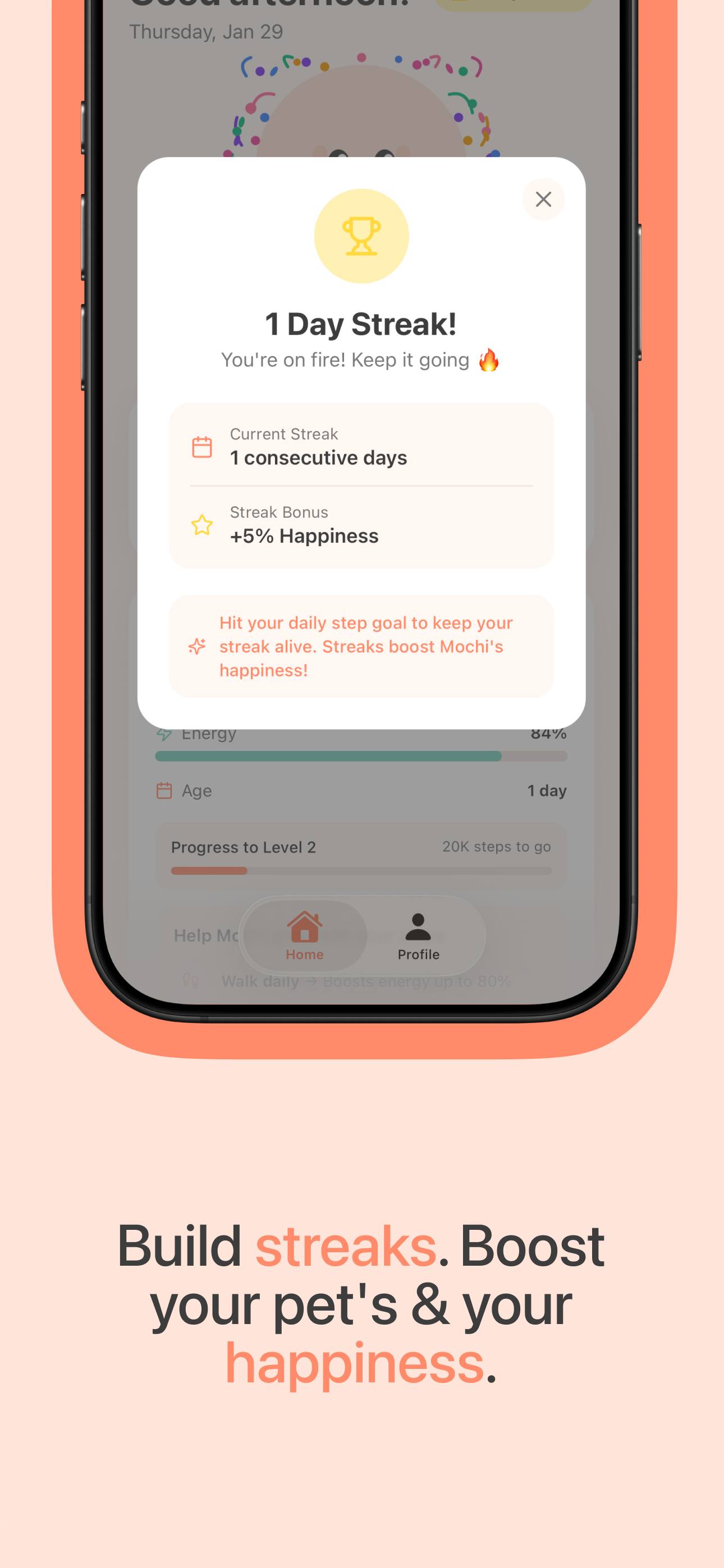 MochiStep – Share your wins